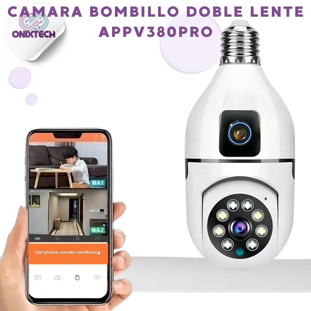 CAMARA BOMBILLO DOBLE LENTE APPV380PRO